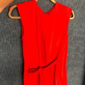 Zara Front Tie Red Romper